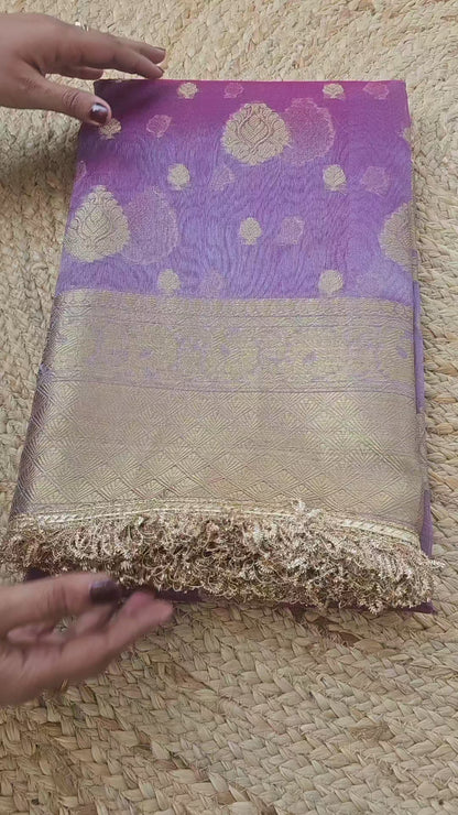 Tissue Banarasi Saree 4 with lace Border