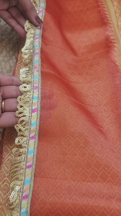 Tissue Banarasi Saree 3 with lace Border