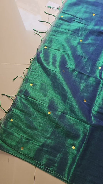 Gini Peacock Tissue Saree