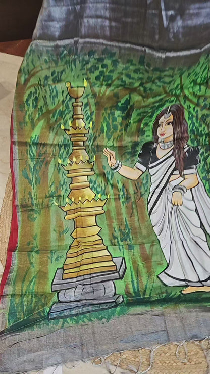 Raga Tissue HandPaint Saree 3